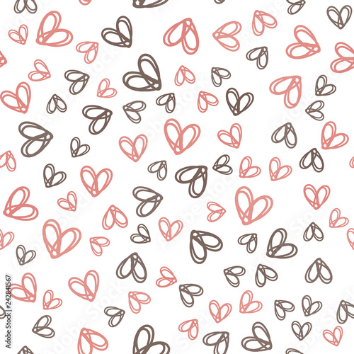 Seamless pattern with colorful hearts for Valentine's day.Vector © Vusal