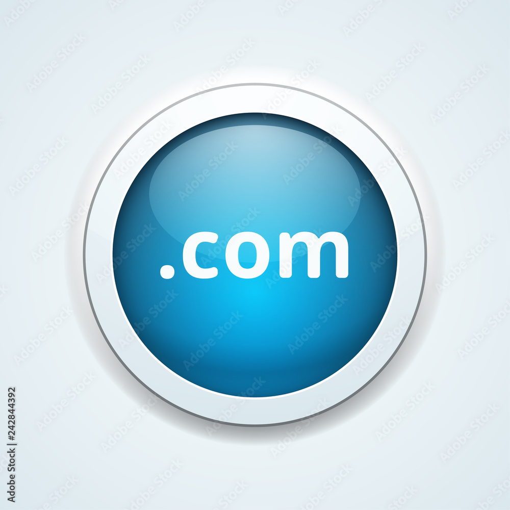 com domain name button illustration com domain name button illustration