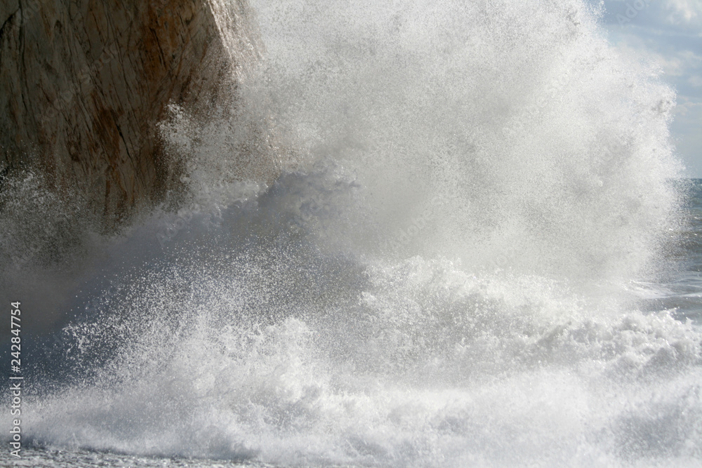 Splashing waves on the beach Splashing waves on the beach