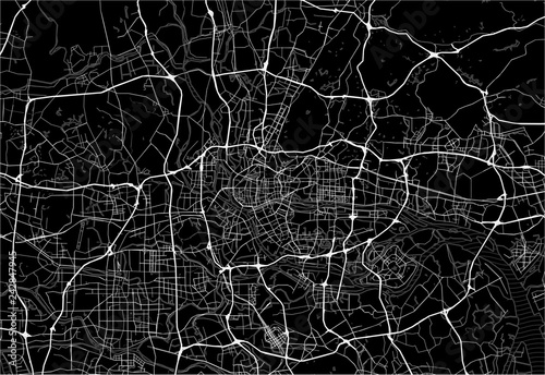 Dark area map of Guangzhou, China