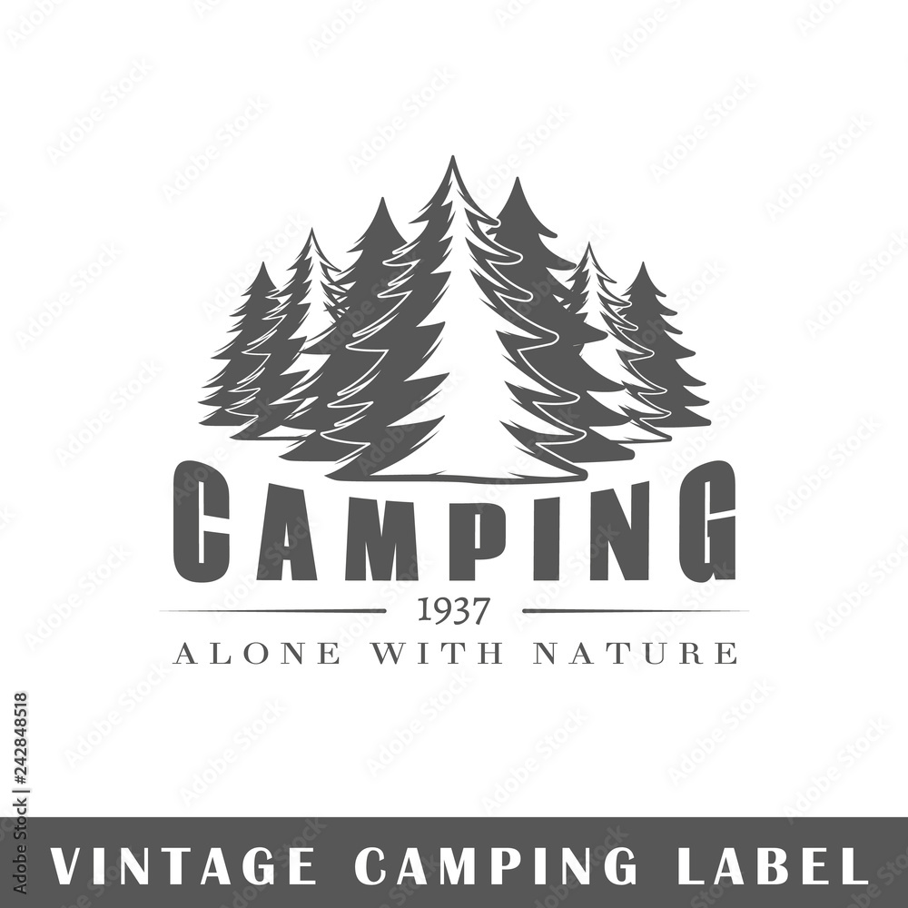 Fototapeta premium Сamping label