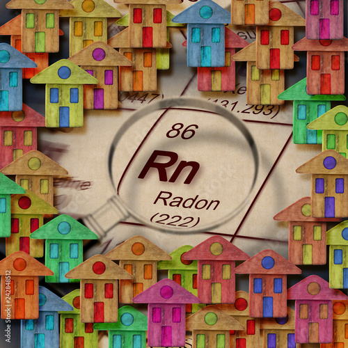 The danger of radon gas in our homes  - concept image photo