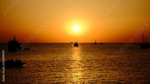 sunset at sea © tyunikov
