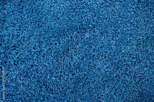 Close-up of blue artificial fabric texture