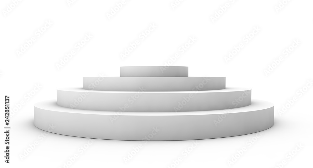 Empty podium on white background. 3D rendering Empty podium on white background. 3D rendering