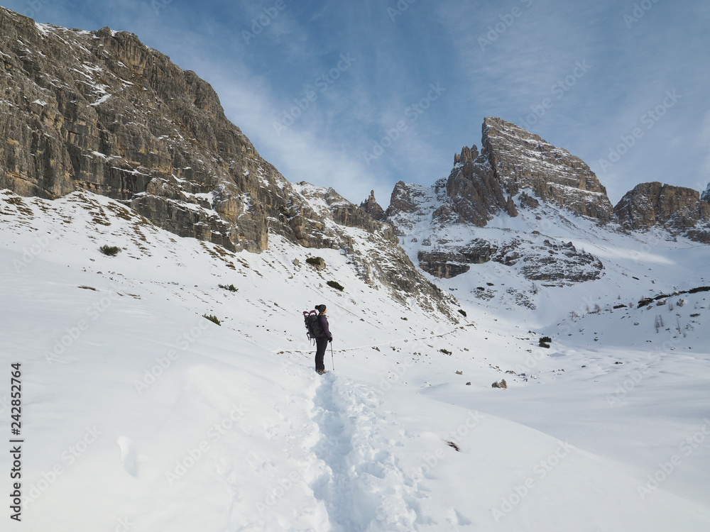 Schneeschuhtour in den Dolomiten