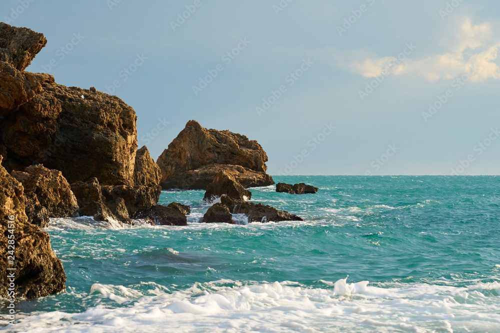 Rocks and sea background