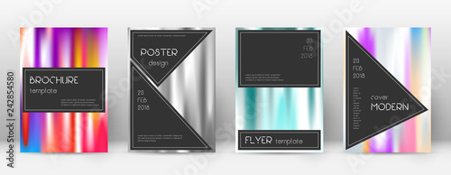 Flyer layout. Black elegant template for Brochure,