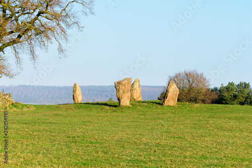 Remains of the Nine Ladies stone circle in Derbyshire
