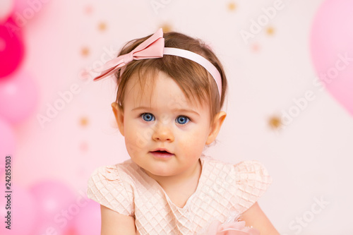 First year baby pink