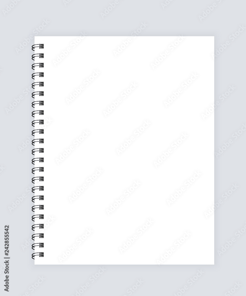 Notepad. Notebook mockup, with place for your image, text or corporate identity details. Realistic Spiral Notepad mockup Notepad. Notebook mockup, with place for your image, text or corporate identity details. Realistic Spiral Notepad mockup