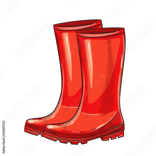Red Rubber Garden boots