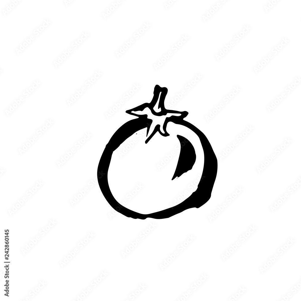 Tomato grunge icon. Vector illustration. Tomato grunge icon. Vector illustration.