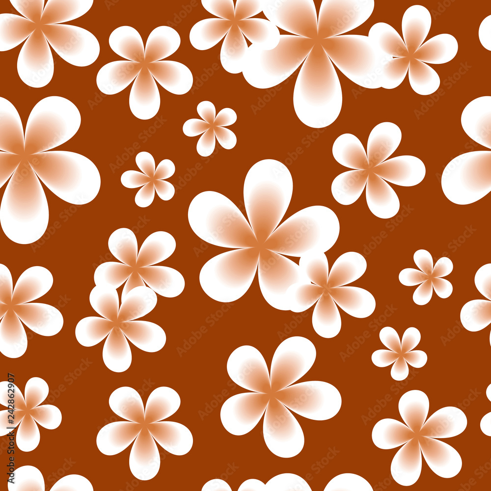 Fototapeta premium Elegant seamless pattern with hand drawn decorative flowers, design elements. Floral pattern for wedding invitations, cards, wallpaper, scrapbooking, printing, gift wrapping, manufacturing.