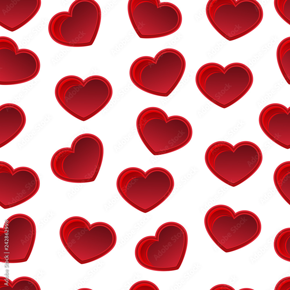 Seamless pattern. Bright red heart for your design. Vector illustration. Seamless pattern. Bright red heart for your design. Vector illustration.