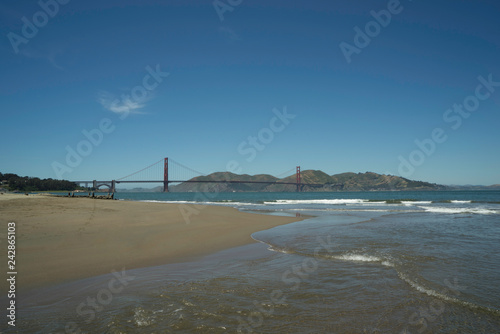 San Francisco Golden Gate Bridge taken from Crissy Field Beach