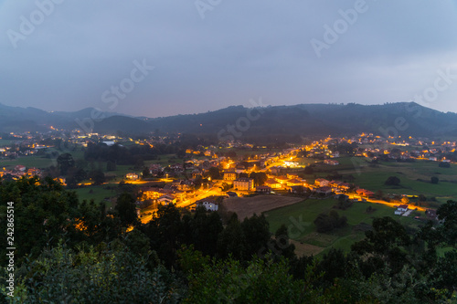 View from Las Gandarillas, little town at east Cantabria, rural region of Spain.