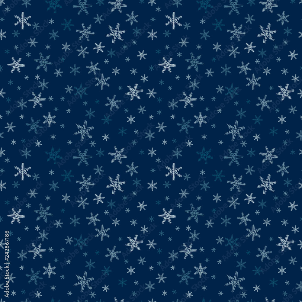 snowflakes seamless blue background vector snowflakes seamless blue background vector