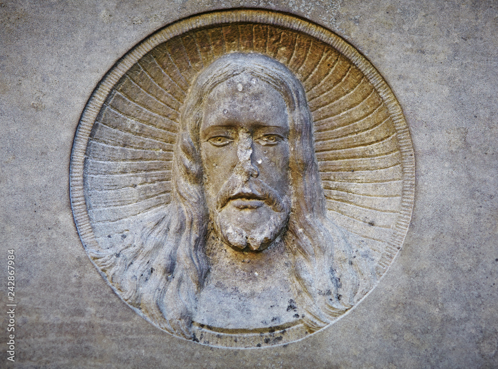 Antique statue of suffering of Jesus Christ. Religion, faith resurrection concept. Antique statue of suffering of Jesus Christ. Religion, faith resurrection concept.
