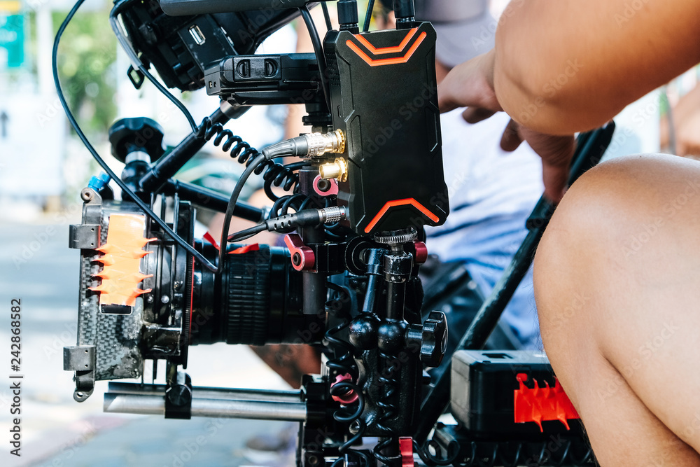 Fototapeta premium Film Crew,Behind the scenes background