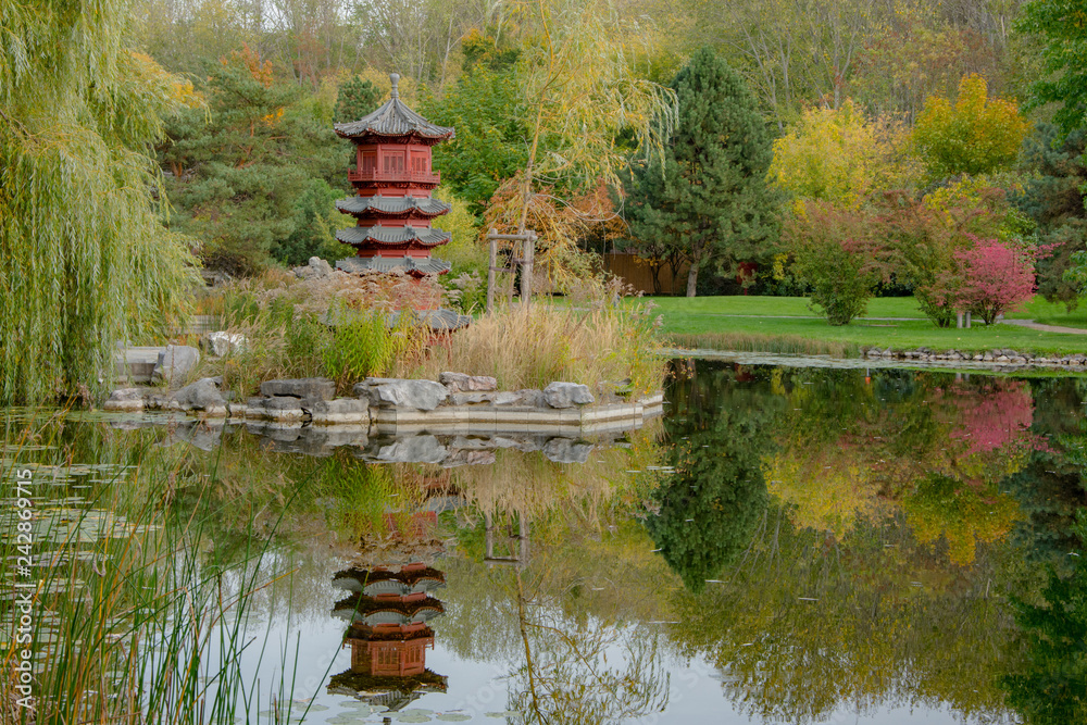 Gardens of the World Gärten der Welt Orientalischer Garten Stock