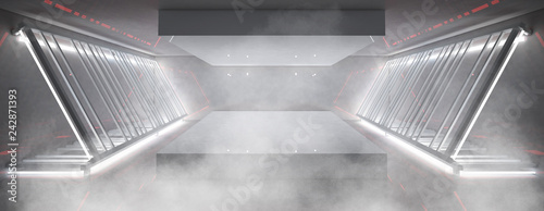White neon Metal constructi...