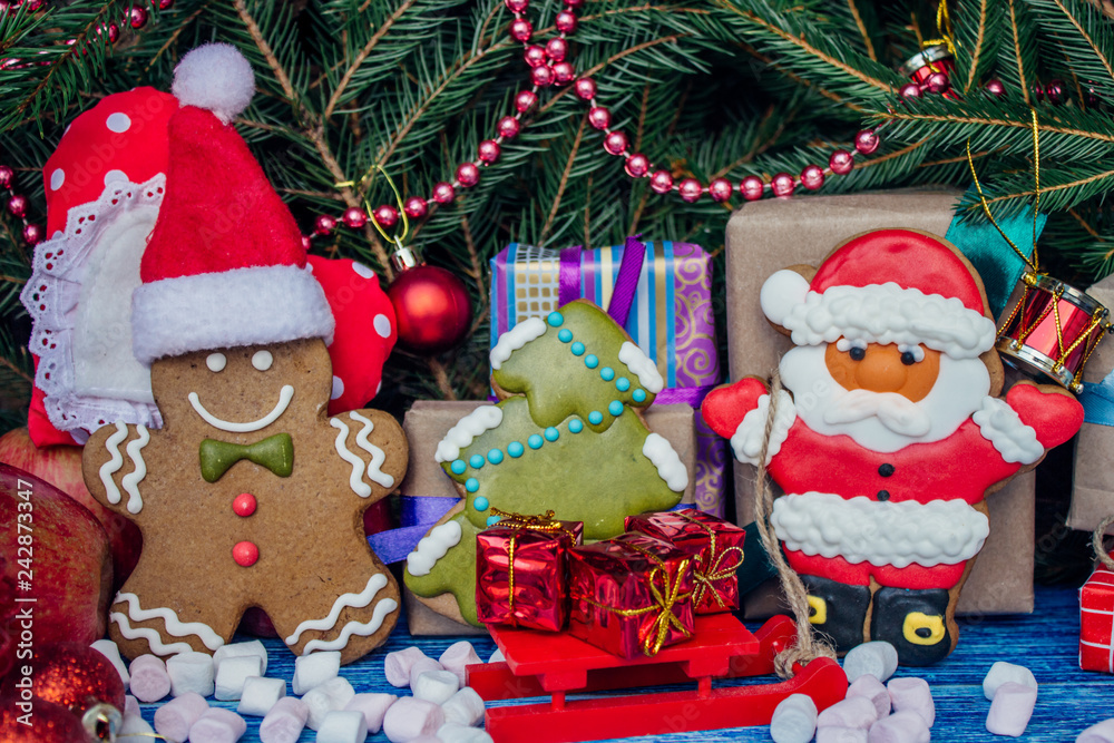 Christmas gingerbread closeup Christmas gingerbread closeup