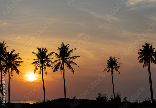 sunset on the Long beach, Phu Quoc , Vietnam