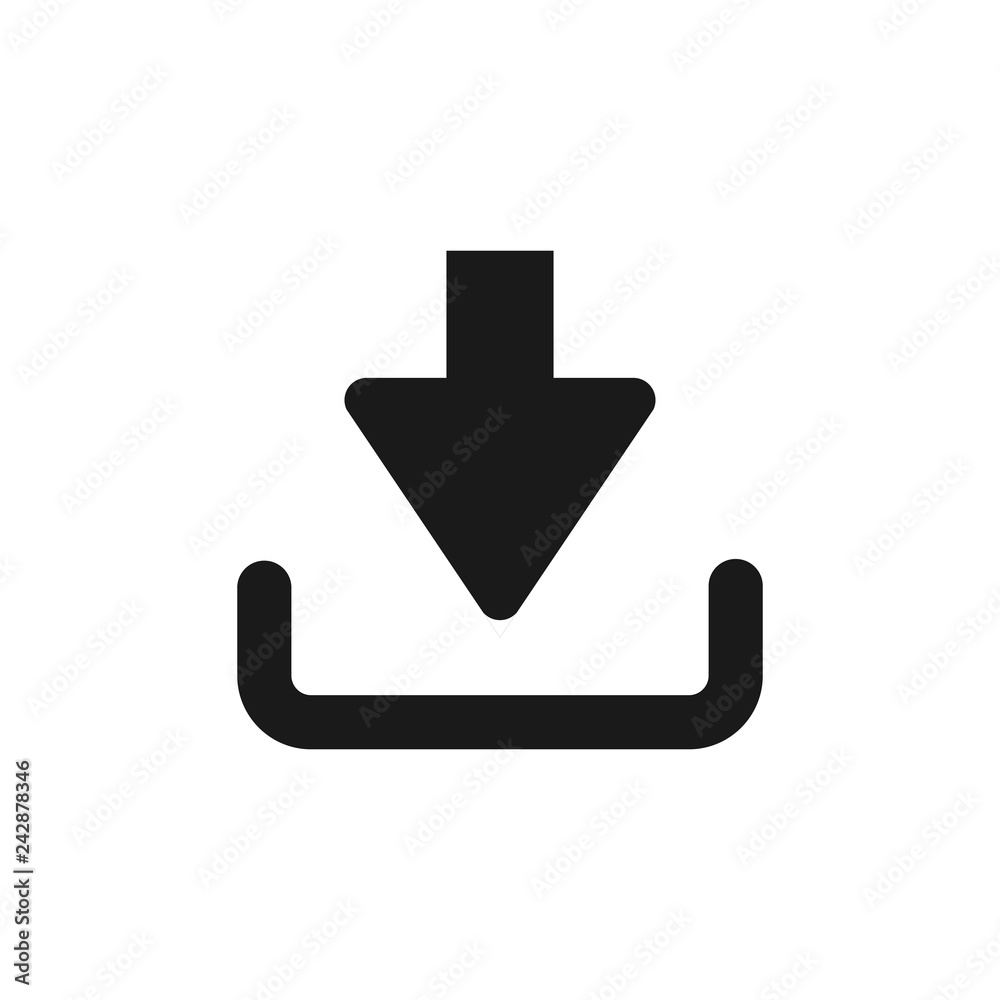 Download icon on white background. Downloading vector icon Download icon on white background. Downloading vector icon