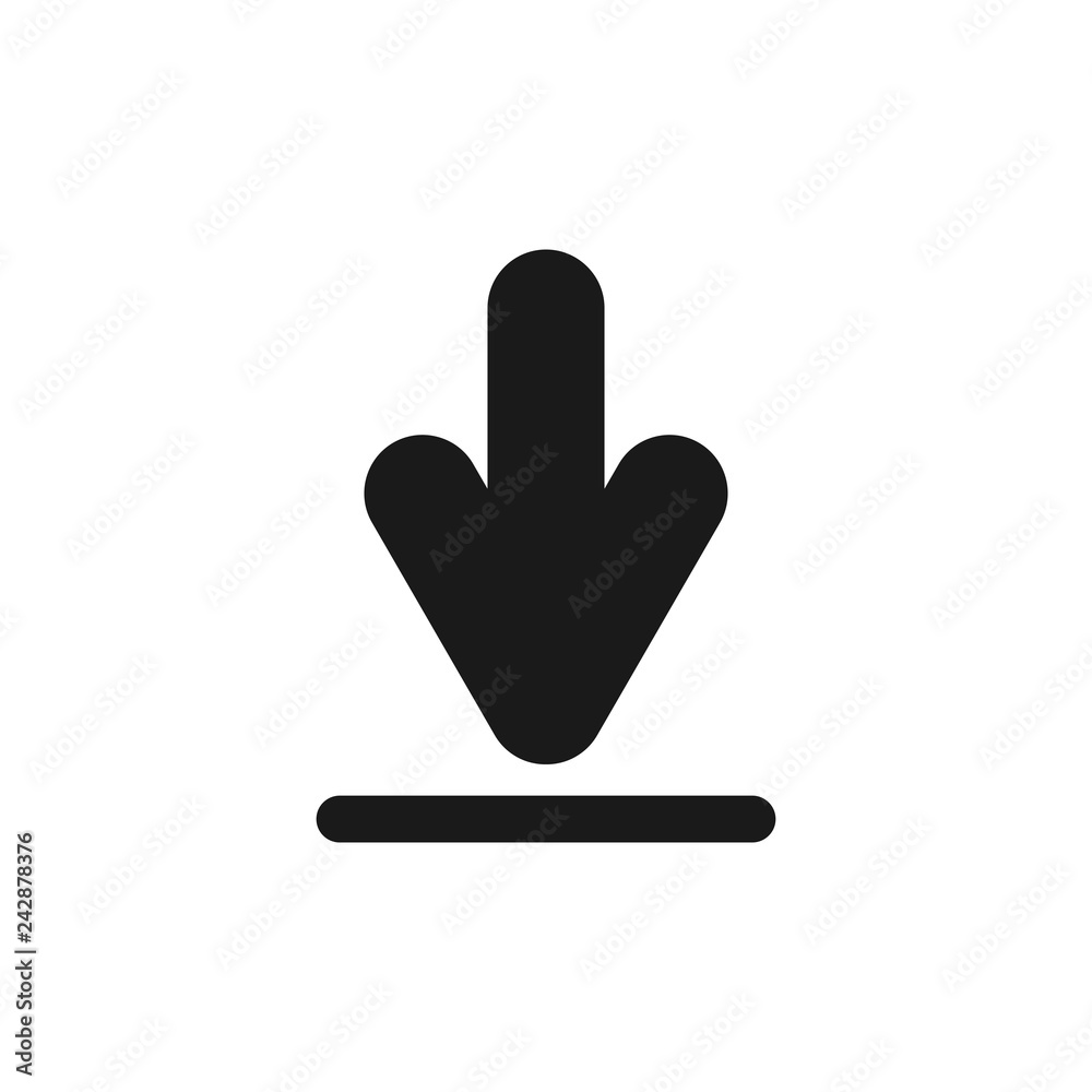 Download icon on white background. Downloading vector icon Download icon on white background. Downloading vector icon