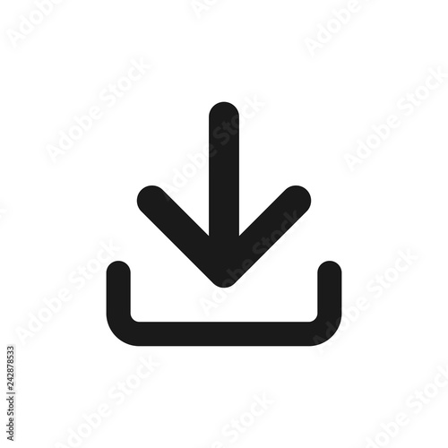 Download icon on white background. Downloading vector icon