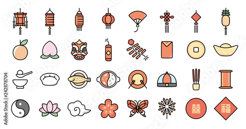 Chinese New Year Icon Set