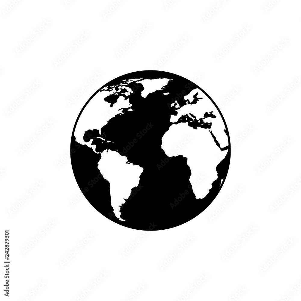 World map vector. World icon vector