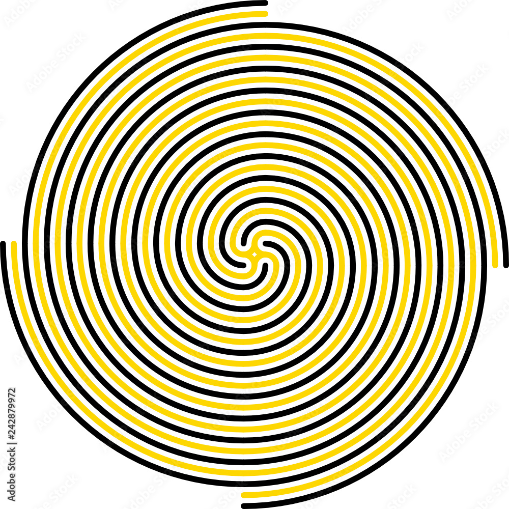 Spiral, maze, 4 entrances Spiral, maze, 4 entrances