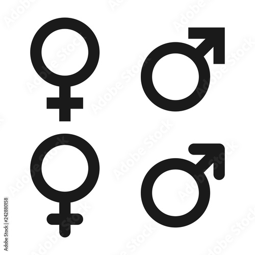 Gender Icon in trendy flat style isolated on grey background. Gender symbol for your web site design,