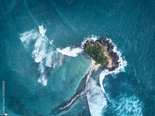 Aerial view of ocean. Sri Lanka.