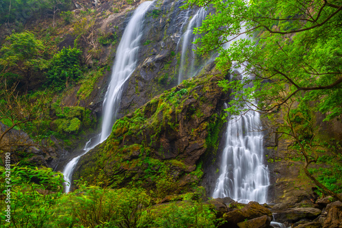 Khlong Lan Waterfall, the beautiful waterfall in deep forest at Khlong Lan National Park ,Kamphaeng Phet, Thailand,