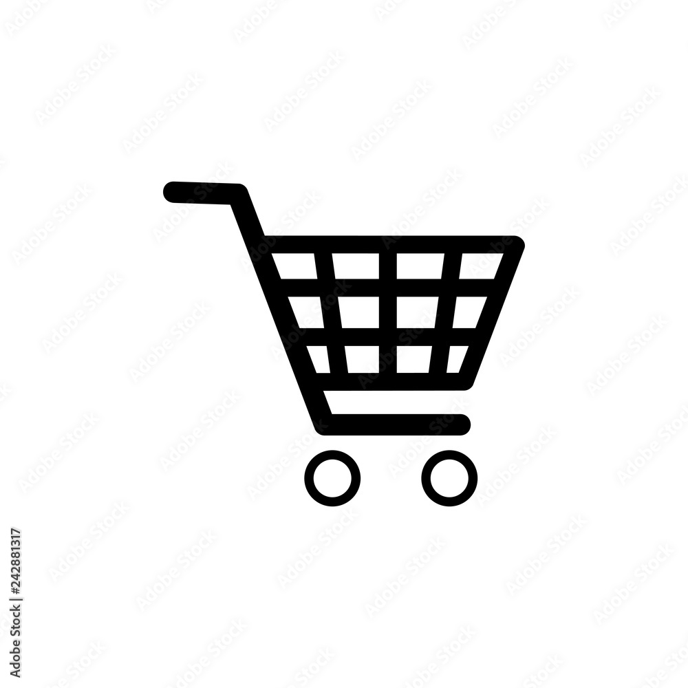 Shopping icon vector. Shopping cart icon