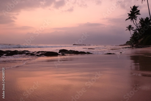 Midigama beach. Sri-Lanka. Beautiful sunset. Amazing view. © Ilona
