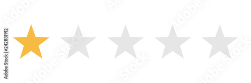 Fototapeta Naklejka Na Ścianę i Meble -  Rating stars vector icon. Five stars customer product rating review flat icon for apps and websites. Star icon vector. Classic rank isolated.