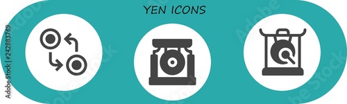  yen icon set