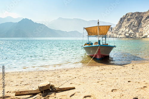 Dhow boat near the Musandam