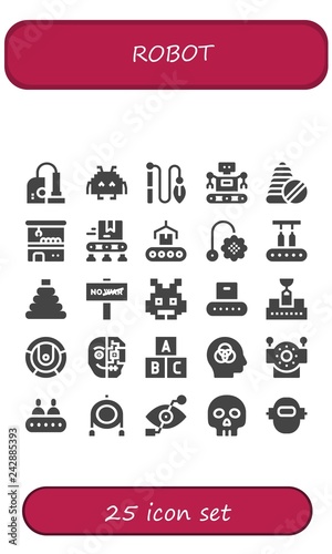  robot icon set