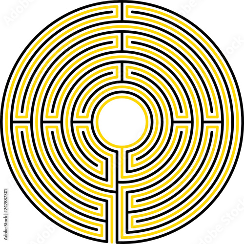 Hilton, maze, variant 1, 9 circuits
