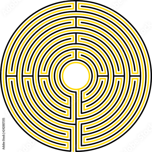 Chartres, maze, 11 circuits
