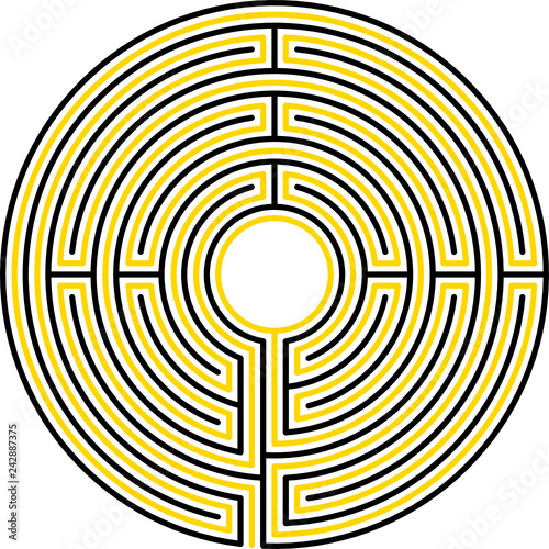 Chartres, maze, 9 circuits