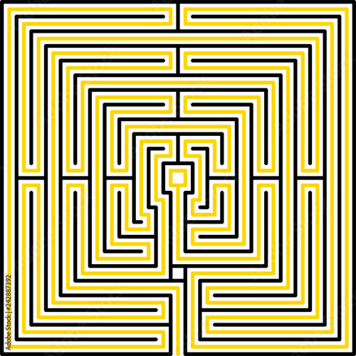 Chartres, maze, 11 circuits, square