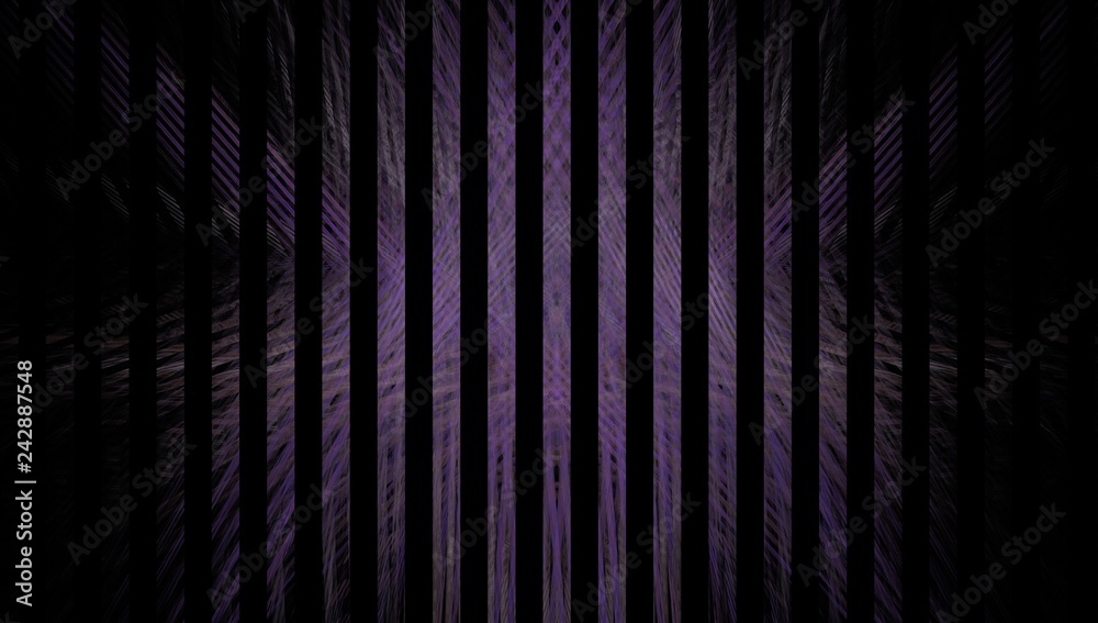 Streifen in Violett auf schwarzem Grund 