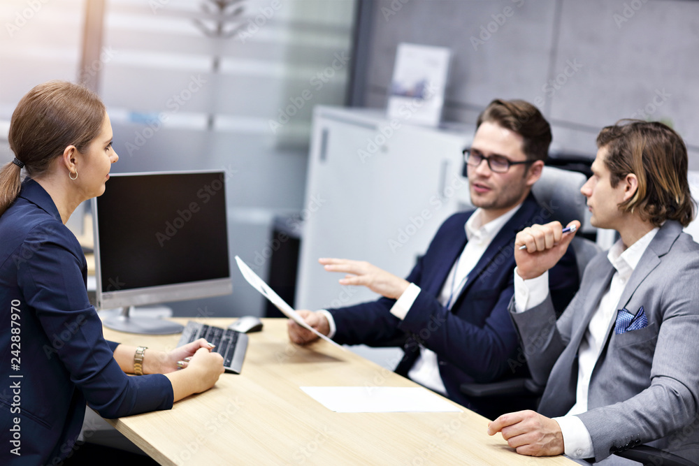 Business interview in modern office Business interview in modern office