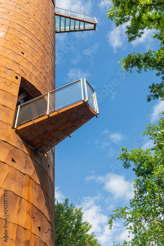 Watch tower in the forest of Appelscha, The Netherlands photo